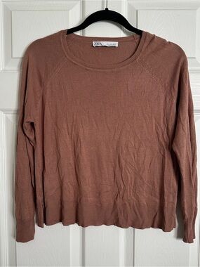 Zara Rose Mauve Crewneck Sweater